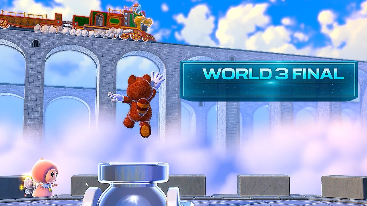 World 3-Castle: Bowser's Bullet Bill Express (Level + Boss) | Super Mario 3D World (PC Max Settings)