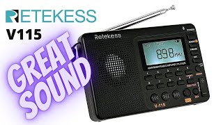 RETEKESS V115 AM / FM / SW Review (Hear the sound quality)