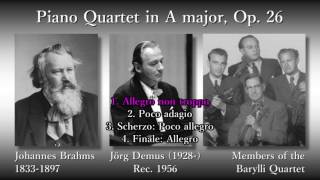 Brahms: Piano Quartet No. 2, BarylliQ & Demus (1956) ブラームス ピアノ四重奏曲第2番 バリリ四重奏団員＆デムス