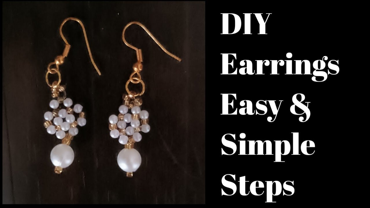 jewelry making at home/earrings/simple & easy beads earrings/how to