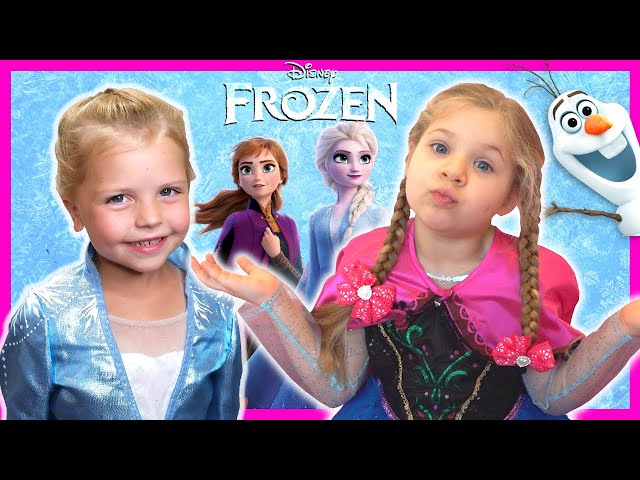 Kin Tin Frozen 2 Movie in Real Life | Elsa and Anna Pretend Play with Kids Diana Show class=