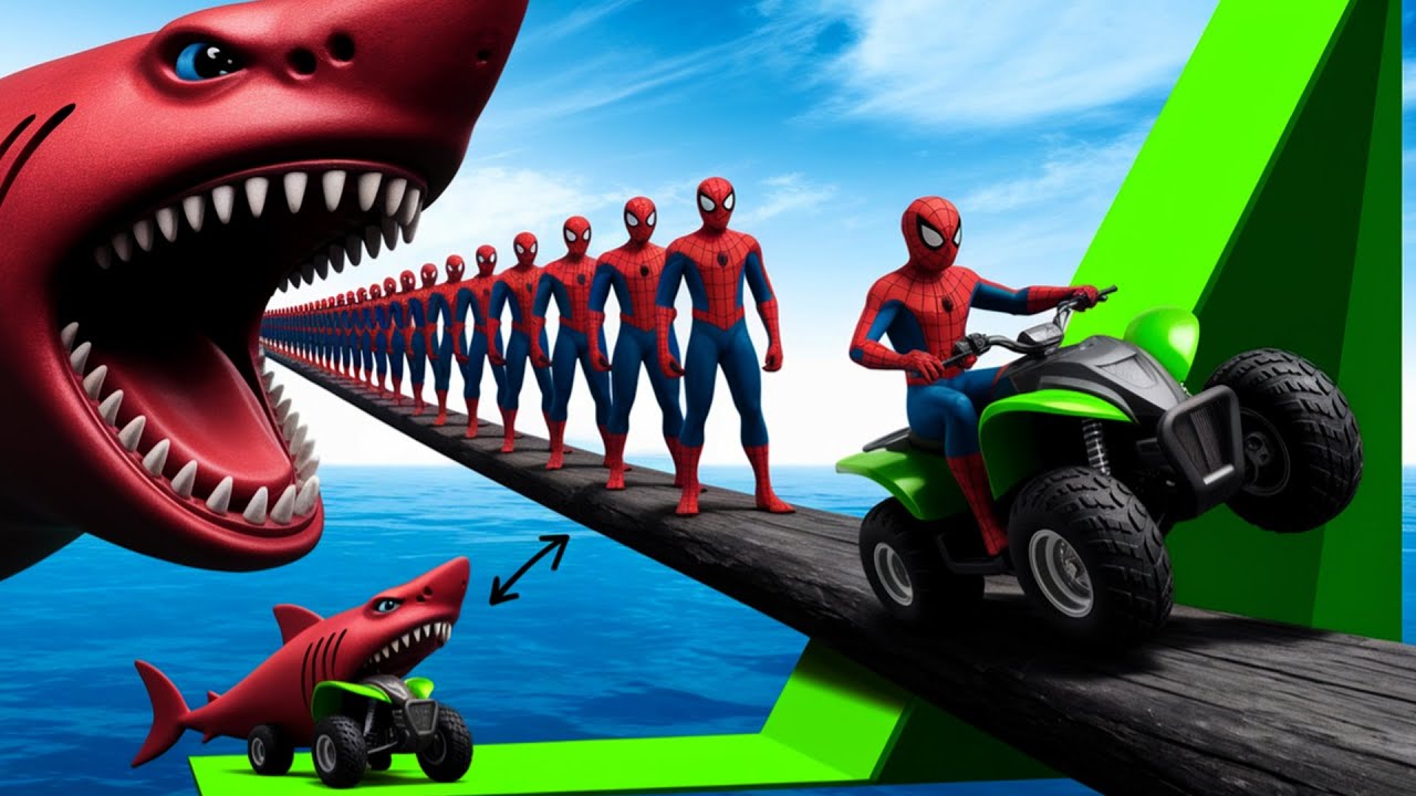 SPIDER-MAN GTA V Mods Ultimate Stunt Challenge 🚗🔥 Supercar, Monster & Offroad Truck Racing Chaos!