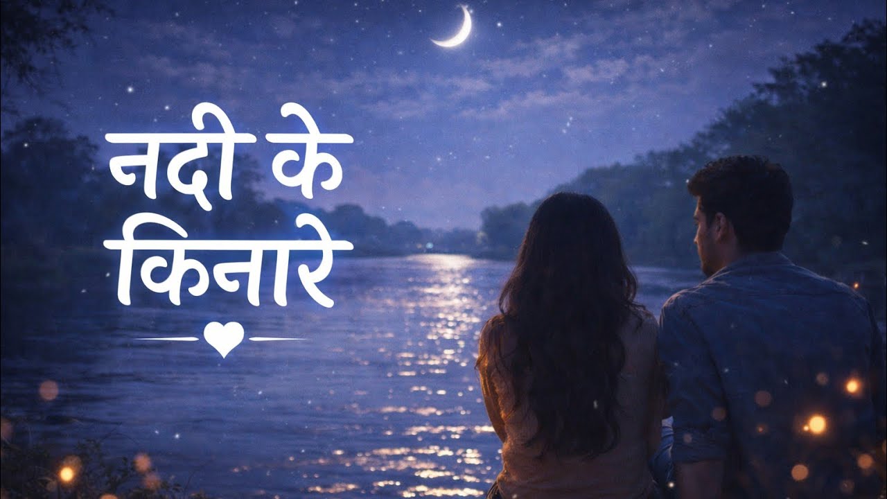 नदी के किनारे” एक soft romantic Hindi lofi song 