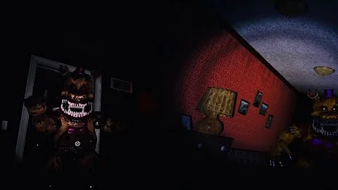 FNAF VR: Help Wanted Nightmare Fredbear Jumpscare VS FNAF 4 Nightmare Fredbear Jumpscare