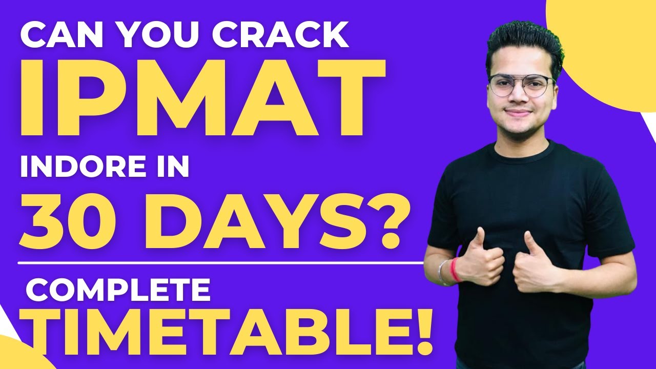 How to Crack IPMAT Indore & Rohtak in Remaining Days - YouTube