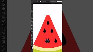 Watermelon 🍉 Logo Design| #adobeillustrator | #graphicdesigntutorial | #shortvideo | #3dwatermelon
