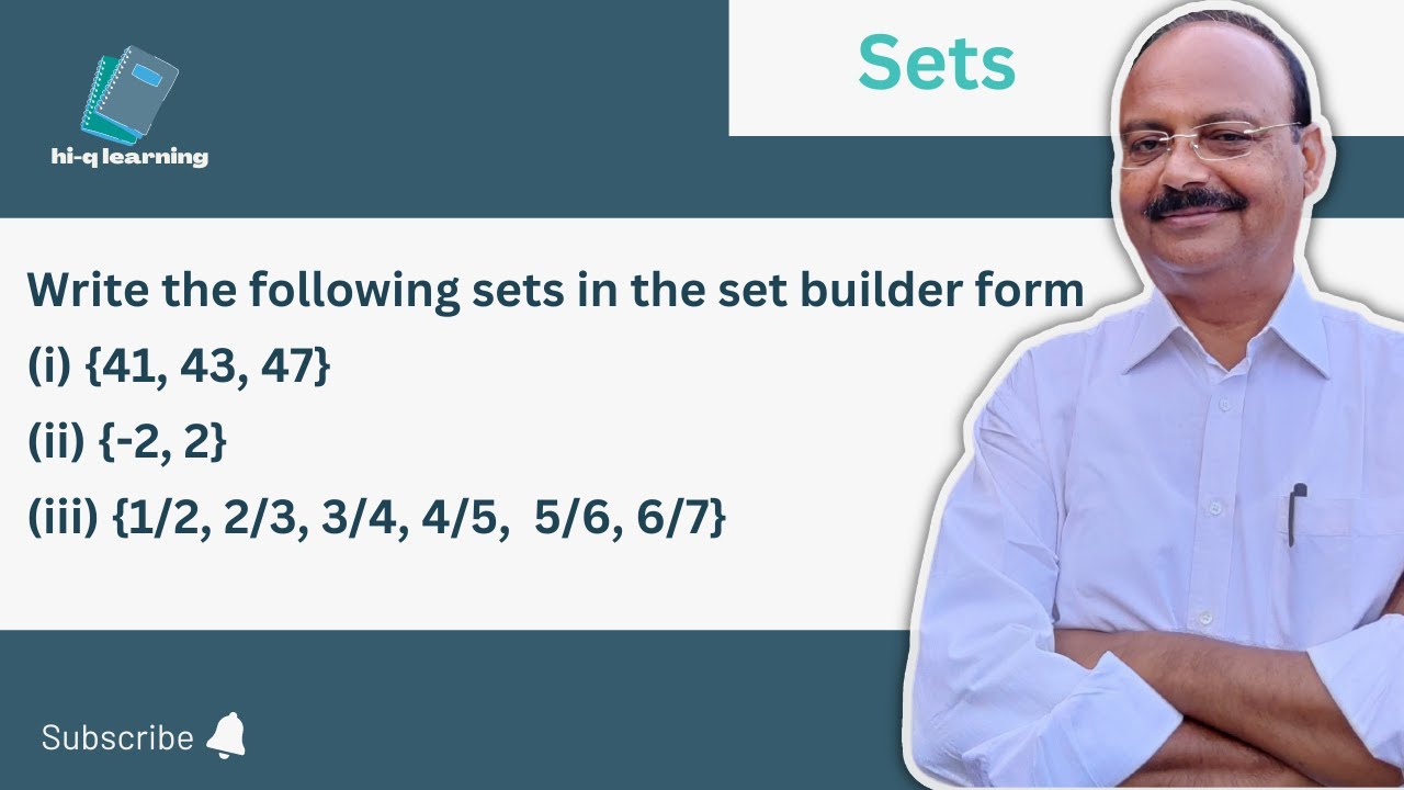 Write the following sets in the set builder form {41, 43, 47}, {2, 2