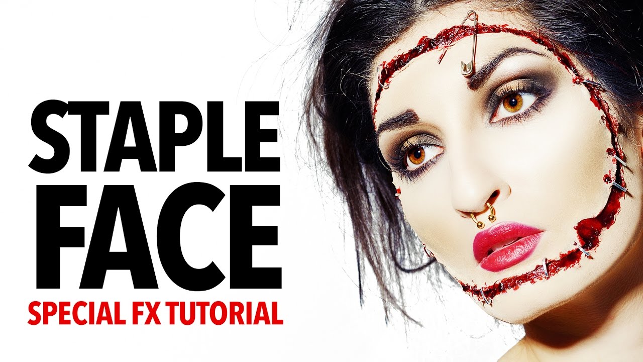 Sliced Stapled Face Fx Makeup Tutorial YouTube