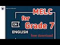 MELC FOR GRADE 7- ENGLISH | MOST ESSENTIAL LEARNING COMPETENCIES | CURRICULUM GUIDE Mp3 Song