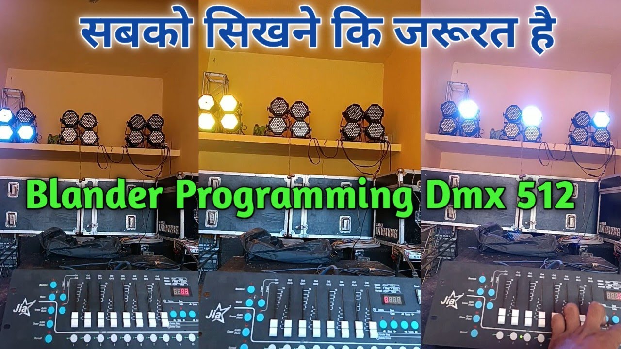 Dmx 512 Controller Programming || Blinder Style LED Par Light Running ...
