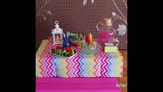 Dolls Picnic Table and BBQ Set Up - Let&#39;s Make Yummy Food For Dolls #short #shorts