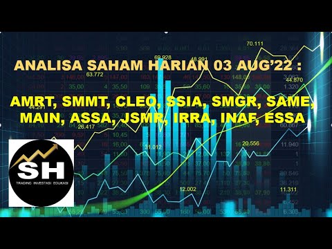 ANALISA SAHAM UNGGULAN 3 AUG : AMRT,SMMT,CLEO,SSIA,SMGR,SAME,MAIN,ASSA,JSMR,IRRA,INAF,ESSA.#fyp