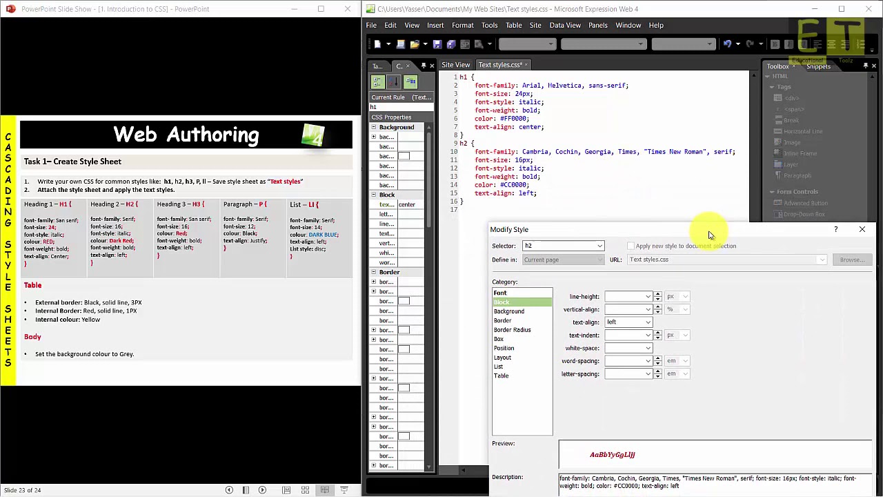 Web Authoring Task 1 - YouTube