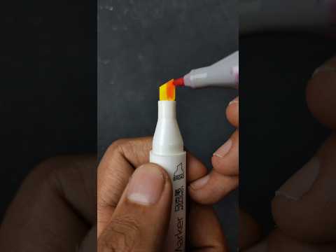 جربت قبل كدا ترسم بقلم فيه لونين في نفس الوقت متوقعتش النتيجة