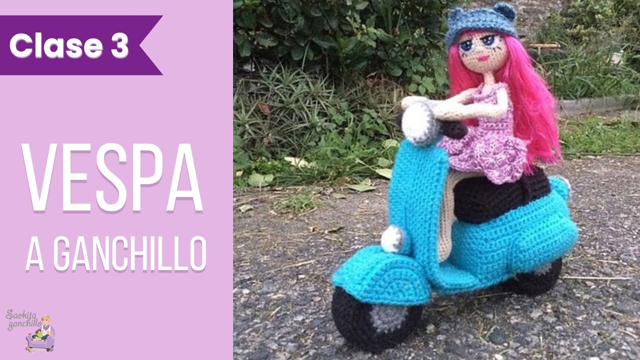 Вязание крючком / Vespa Crochet * Часть 3: Фары, рукава и номерной знак * Saekita Crochet