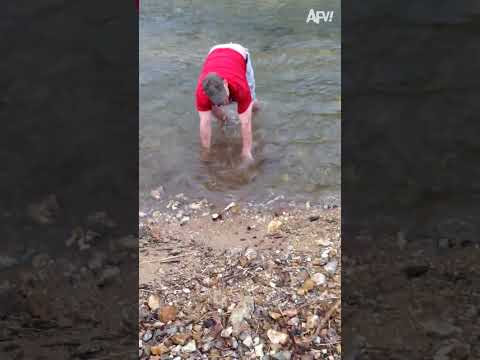 Me flipping out over nothing 🤣 #shorts #river #backflip #fail #humor