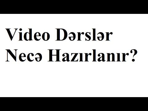 Ekran yazan proqram. Video Dərslər Necə Hazırlanır?