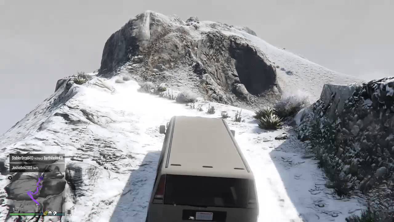 Gta 5 climbing snow mountain offroad YouTube