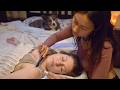 Tracing drawing  scraping chinese acupoints chilibasmr massage medical real person asmr