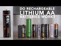 NEW rechargeable lithium AA batteries tested against eneloop, one-use lithium, 9v & 18650 cells [4K]