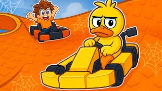 Děsivá JÍZDA v Roblox Ride a Cart Down a Slide...