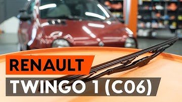 Hoe een ruitenwissers vervangen op een RENAULT TWINGO 1 (C06) [AUTODOC-TUTORIAL]
