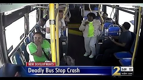 Surveillance video shows moment of MARTA bus stop crash