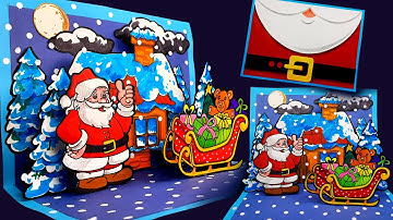 3D Christmas Pop Up Card |How To Make 3D Pop Up Christmas Greeting Card|DIY Christmas Greeting Card