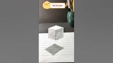 how to draw 3D floating cube.. 3d drawing tutorial #shorts #ashortaday #ytshorts