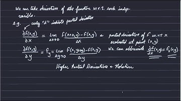 OCN/ERTH312: Functions of Multiple Variables & Partial Derivatives