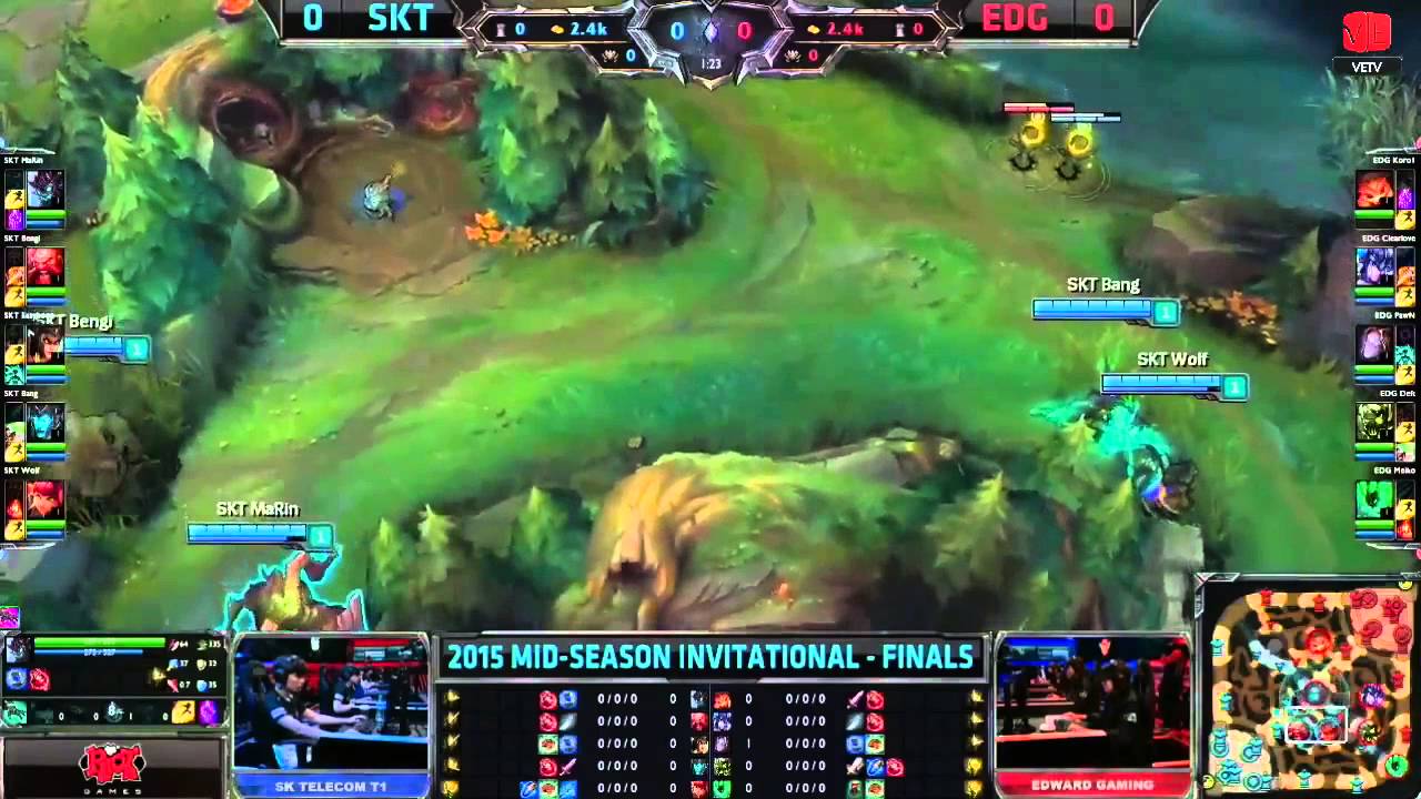 [VETV] [11 05 2015] SKT T1 vs EDG MSI 2015 Final Set 1