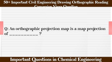 MCQ Questions Civil Engineering Drawing Orthographic Reading Conversion Views with Answers