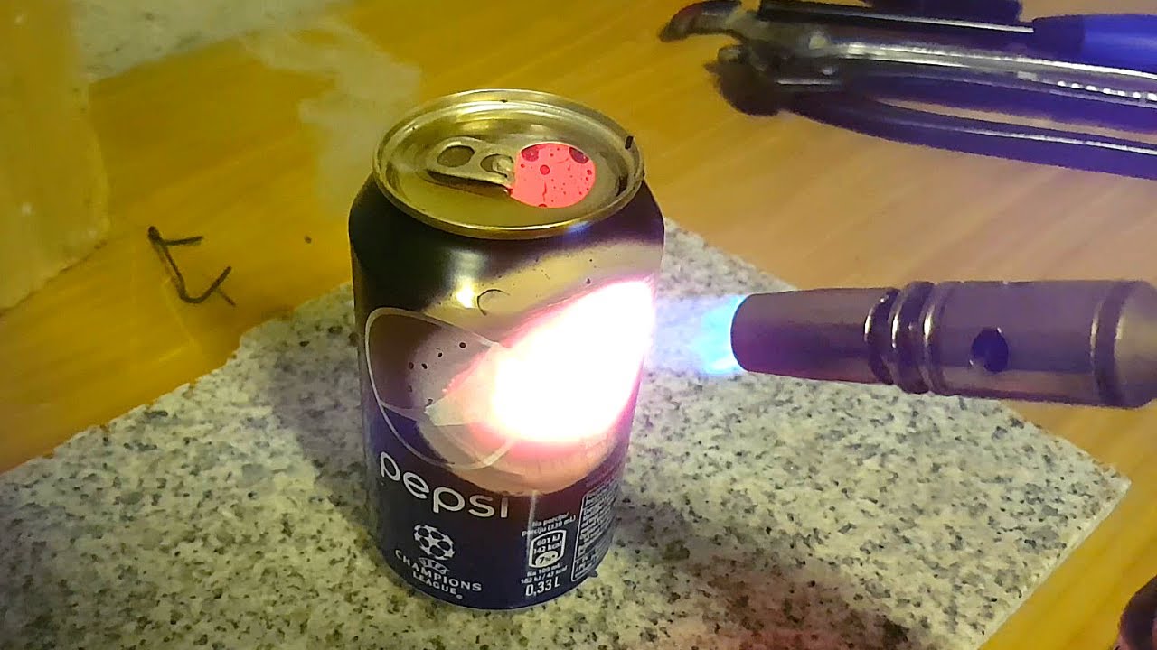 MELTING Soda Can with BLOW TORCH YouTube