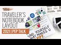 Mini Traveler's Notebook Layout 2021 | Everyday Explorers Pep Talk Kit