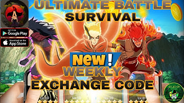 Ultimate Battle: SURVIVAL(Early Access) New Weekly Exchange Code 🎁 Naruto Idle RPG game Android/iOS