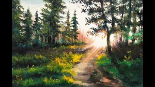 🎨 Пейзаж маслом | Утро в лесу | Рисуем руками, бумагой | Aleksandr Grigorev 🎨 Пейзаж маслом | Утро в лесу | Рисуем руками, бумагой | Aleksandr Grigorev