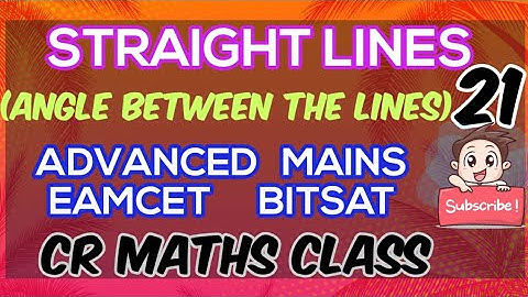 STRAIGHT LINES part21//Shortcut method /Advanced, Mains//Eamcet,Bitsat//INTER, CBSE //CR MATHS CLASS