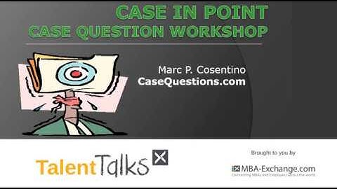 Talent Talks Case Interviews in Consulting - Math skills
