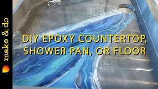 How to Make a River Table, Bar or Showerpan with Epoxy Resin by KinDuo 70,986 views 6 years ago 5 minutes, 6 seconds
