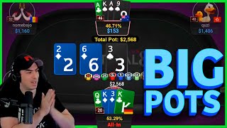 MY BIG PLO CASH GAME POTS PLAYED LIVE ON TWITCH