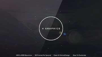 Clean Minimalist Intro, After Effects Template + Free Download - H Graphics ©