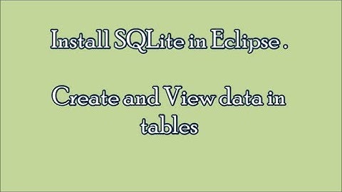 Sqlite Android Tutorial for Beginners,Create and View data in  tables,Android SQLite