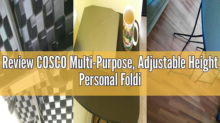 Review COSCO Multi-Purpose, Adjustable Height Personal Folding Activity Table, 2 Pack, Black