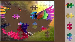 A Beautiful Bird Flying with Rainbow Wings 🧩 //vibrant jigsaw puzzle game 🧩//@jigsawpuzzle45 screenshot 4