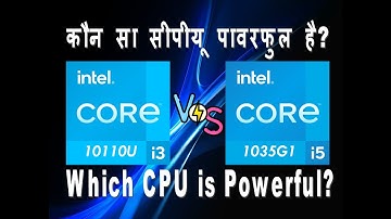 Intel i5 10th gen  1035g1 vs Intel i3 10th gen 10110u | Budget laptop Processor Comparison