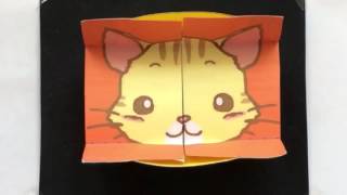 Video thumbnail of "♪こぶた　たぬき　きつね　ねこ♪　循環カード"