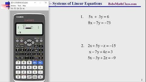 Solve the system of equations by graphing calculator