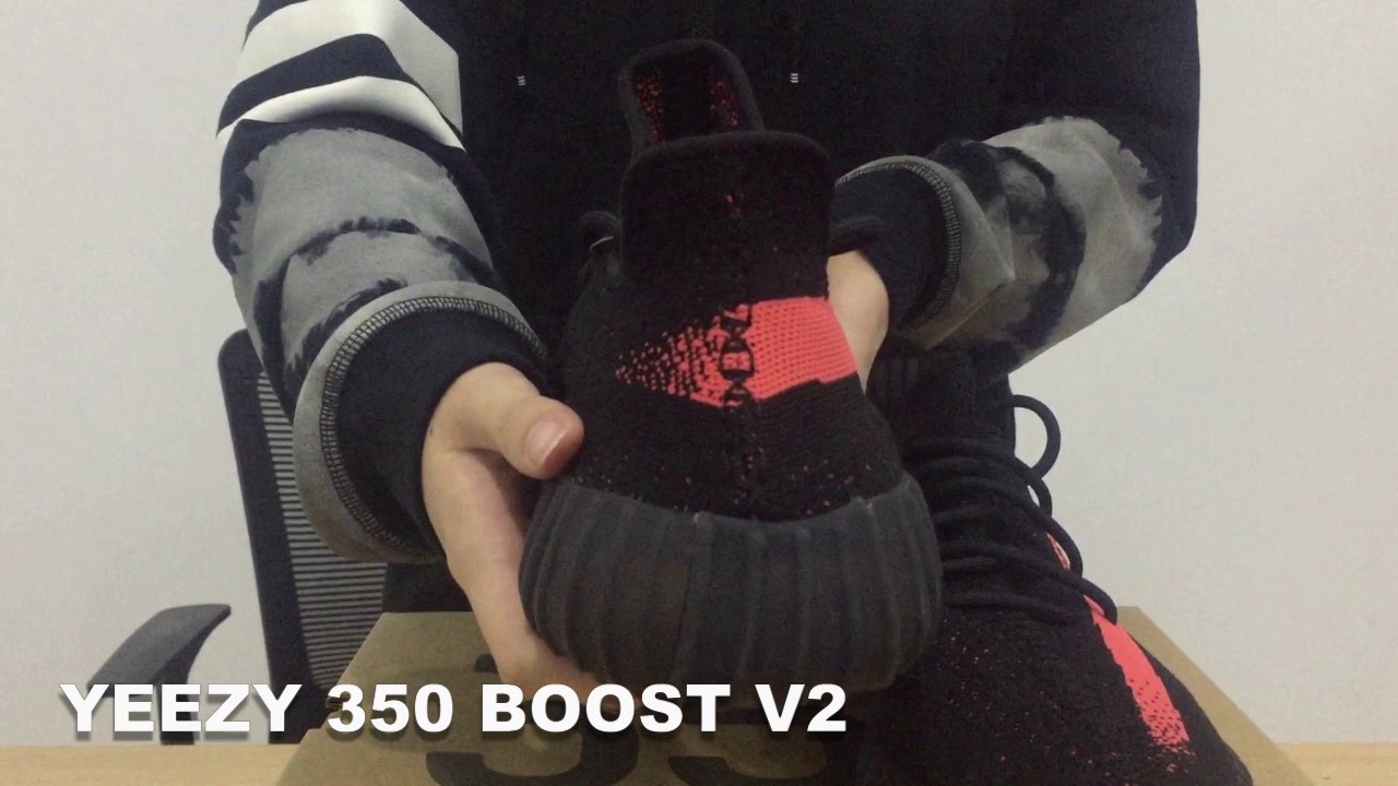 Adidas Yeezy Boost 350 v2 Black Red BY 9612 Sz 9 Guaranteed