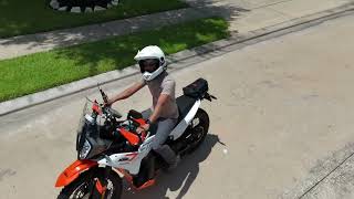 DJI Mini 4 Pro “Active track” on a motorcycle.