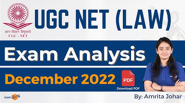 UGC NET (Law) December 2022 | Exam Analysis | UGC NET 2023 | By Amrita Kaur